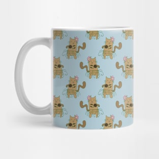 Dancing Cat Pattern Mug